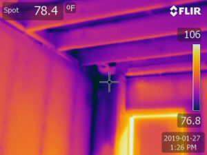 Infrared thermography moisture inspection in Los Angeles