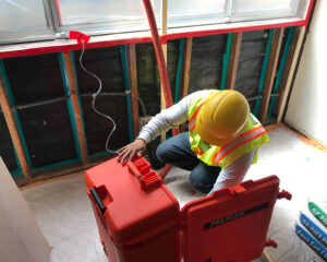 Water intrusion inspection in Los Angeles - E1105 rain leak testing