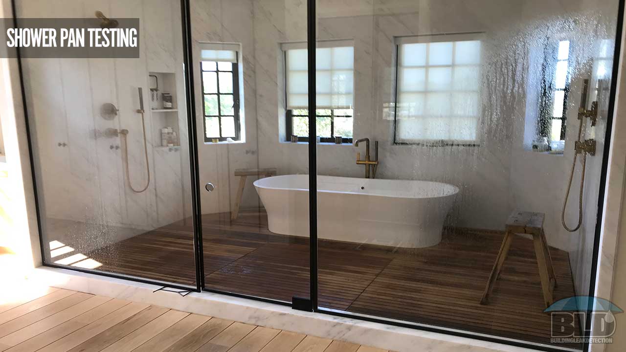 Bathroom shower pan leak testing in Los Angeles
