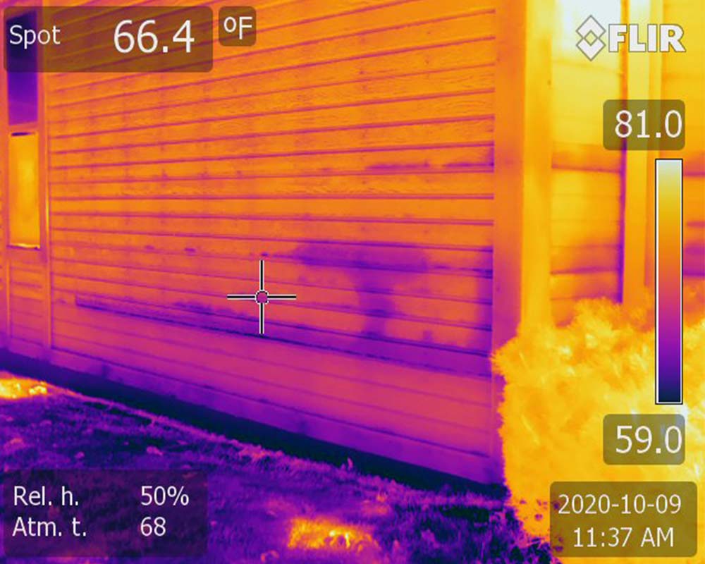 Thermal imaging equipment used for rain leak detection services in Los Angeles