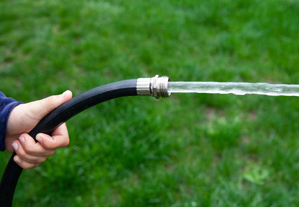 water hose used for window leak testing