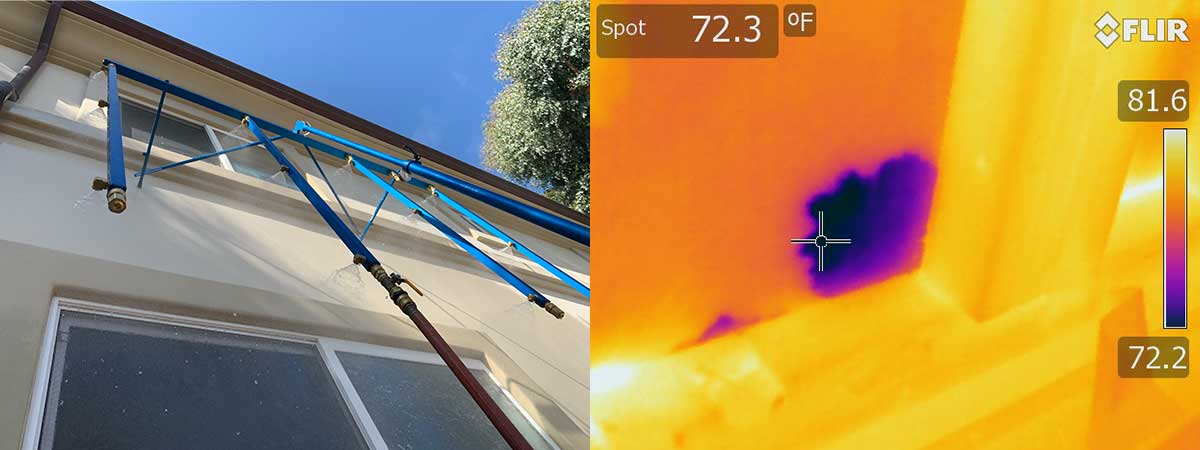 Infrared cameras for water intrusion