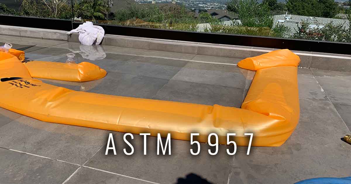 ASTM 5957 deck leak test in Los Angeles 