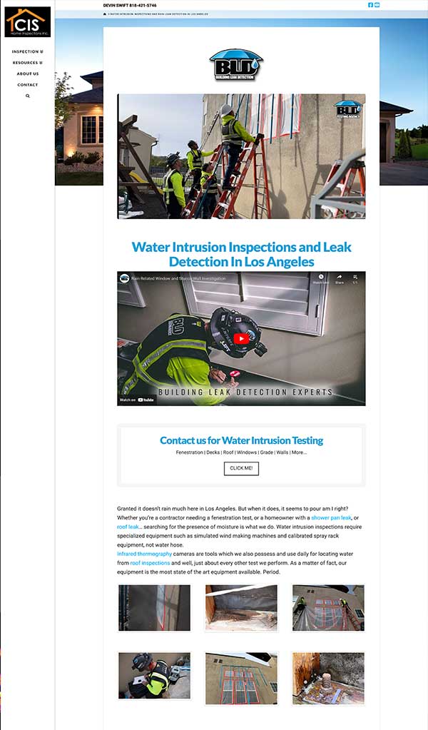 MAZZA Water Intrusion Inspections and Leak Detection In Los Angeles