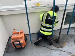 Exterior deck leak water intrusion testing in Los Angeles