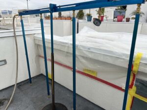 Exterior deck leak water intrusion testing in Los Angeles