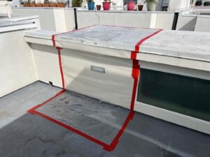 Exterior deck leak water intrusion testing in Los Angeles