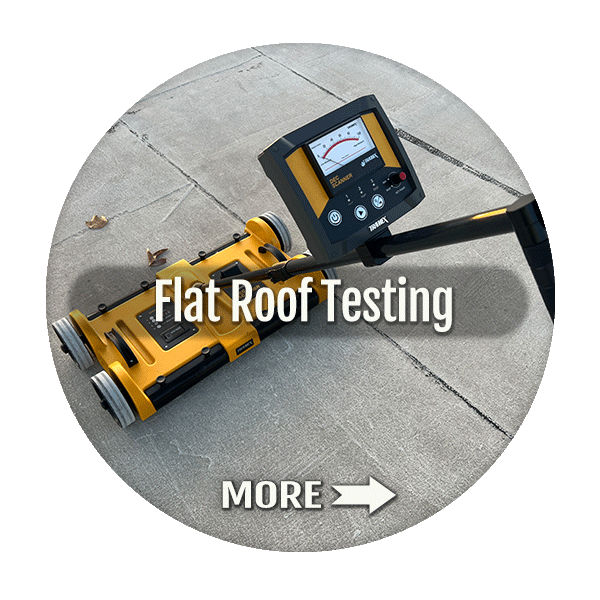 flat roof testing for rain leaks